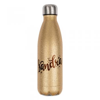 Thermoflasche "Glitzer" m. Wunschname
